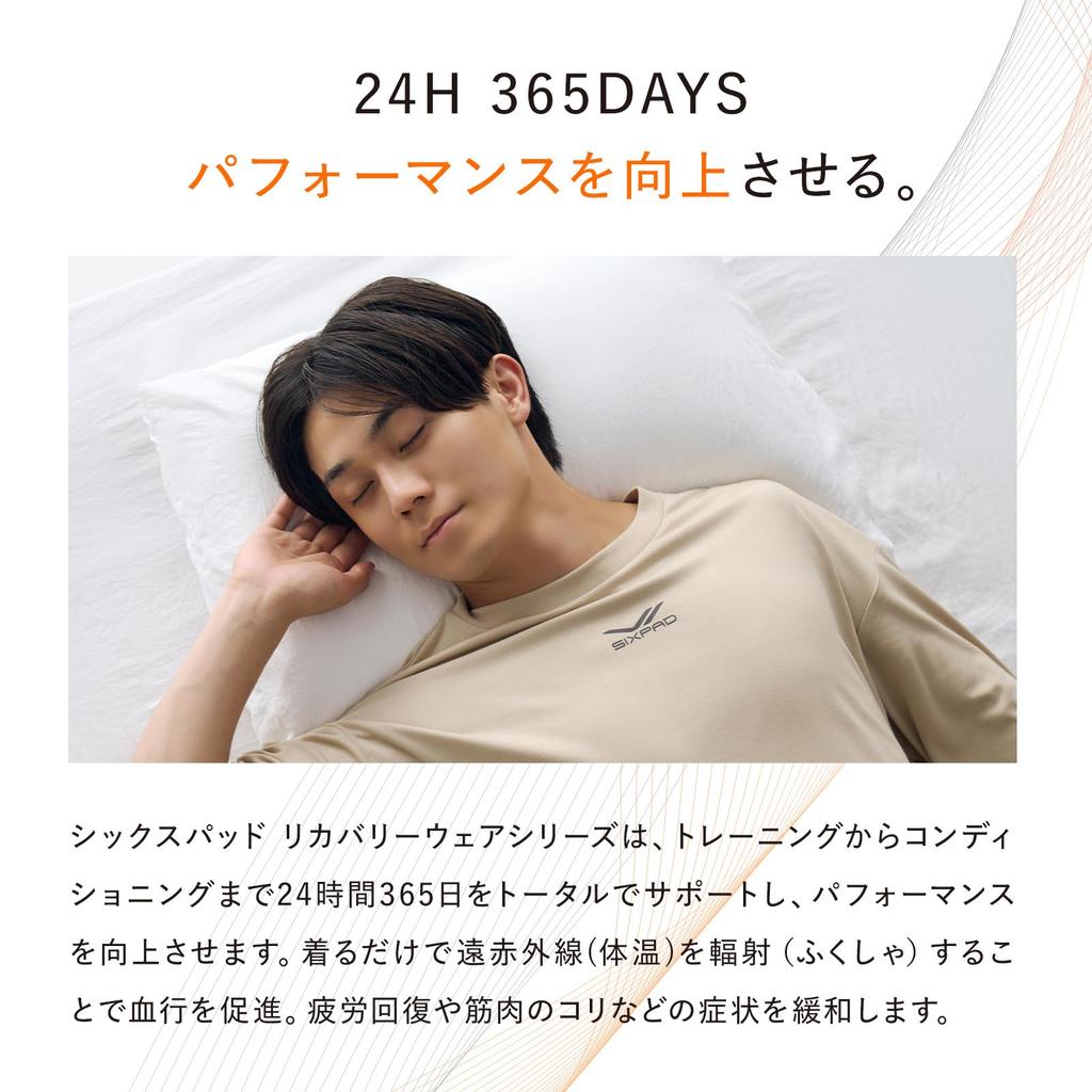 Official Store Exclusive SIXPAD Recovery Wear Sleep Short [SIXPAD] (Tops, JP, Alphabet, L, (Beige))