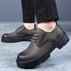 Fashion Genuine Leather Shoes Men Brand Footwear Thick Sole Non-slip Cow Leather Mens Casual Shoes