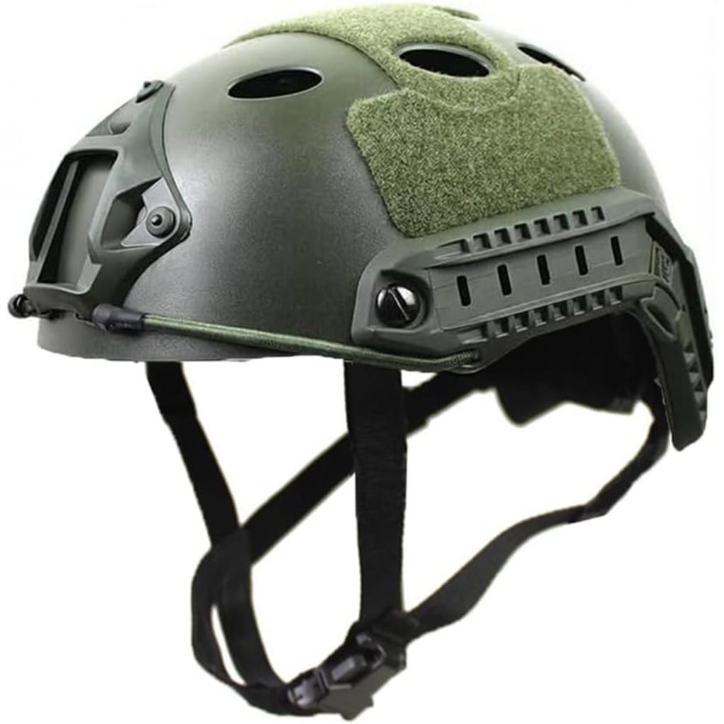 PJ Tactical Paintball Airsoft Helmet Fast Military Helmet with NVG Bracket and Side Guide Rail