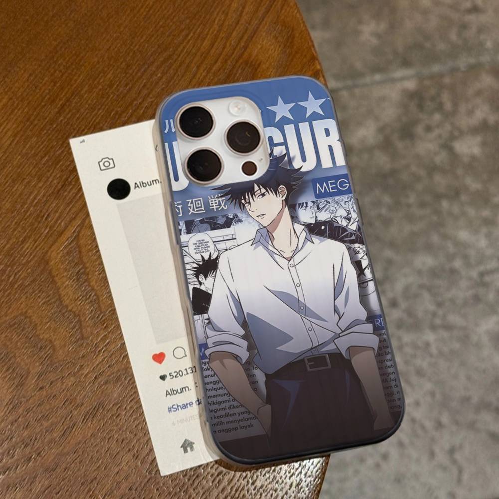 Чехол для телефона с персонажем аниме F-Fushiguro M-Megumi для iPhone 16 15 17 Pro 11 12 13 14 Pro Max Plus, мягкий силиконовый чехол-оболочка с волнистой текстурой