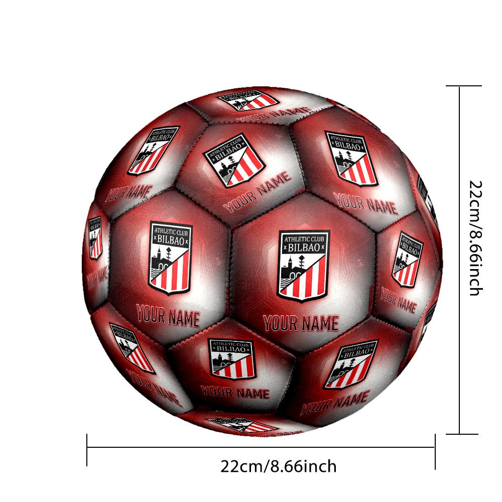 Size 5 Football Custom Name Text, Outdoor Training Soccer BallAthletic Bilbao Football