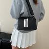 Trendy Lightweight Casual Shoulder Bag with Three Horizontal Stripes