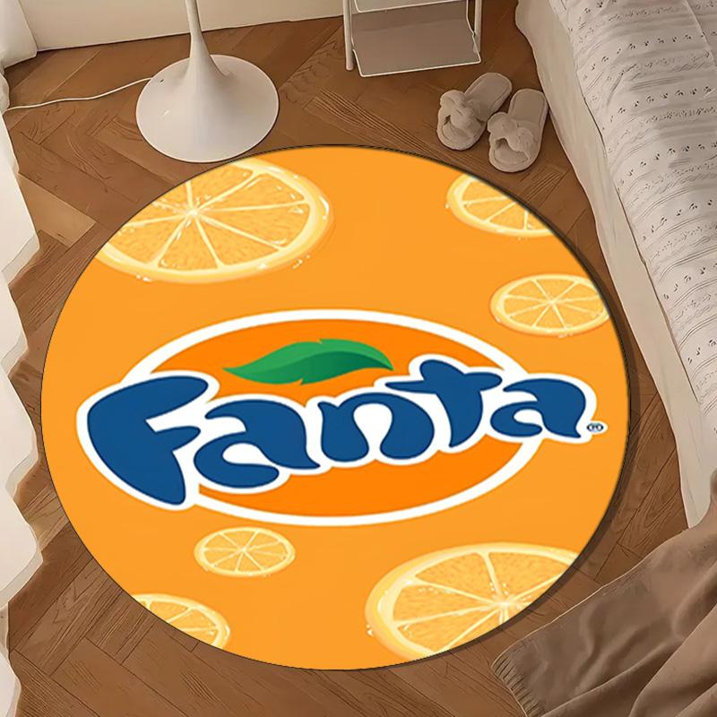 Fanta Orange Refreshment Round mat Home Decor, Chair rug For livingroom,Bedroom, doormat home decor Birthday Gift Christmas Gifts