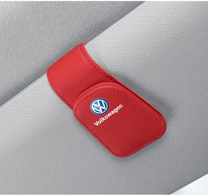 For VOLKSWAGEN VW Car Interior Sun Visor Eyeglasses Holder Sunglasses Clip For Volkswagen VW Golf Passat Tiguan Polo Touareg Mag