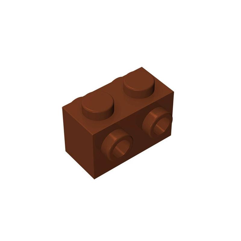 10 шт. 52107 1x2 с шипами с 2 сторон Блок Moc Совместимый с Кирпичом DIY Детская Игрушка Детали Сборки