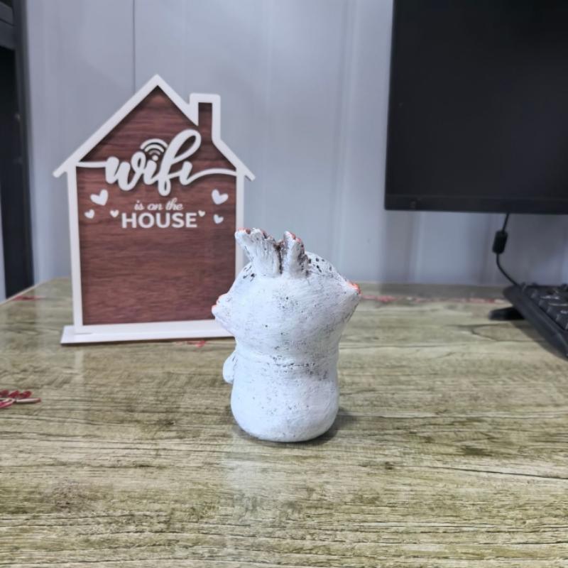 Статуэтка инопланетного эльфа из смолы, мультяшная фигурка инопланетного эльфа, настольное украшение, скульптура фантастического существа, декор для дома, сада и Хэллоуина