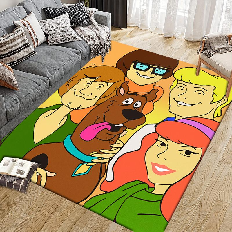 Квадратный ковер Scooby-Doo Classic Element, Нескользящий коврик для пола в спальню, Идеальный подарок для фанатов.chl
