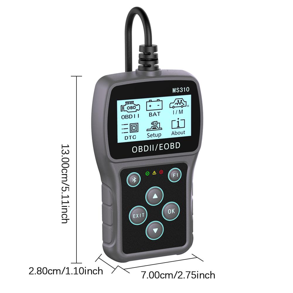 Автомобильный OBD2 сканер кодов Мультиязычный OBDII сканер Сброс/Удаление кодов MS310 Автомобильный диагностический сканер Работает для Автомобилей