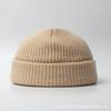Knitted melon fur hat wool hat dome cold hat autumn and winter hat American retro knitted hat landlord hat