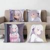 Re zero infinity Эмилия Милая Аниме Девушка Наволочка Диван Гостиная Спальня Изголовье Спинка Подушка Квадратная Подушка Время Сна