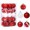 30 Pcs Christmas Balls Ornaments 2.4 Inch Small Shatterproof Plastic Balls Christmas Tree Hanging Decoration for Holiday Wreath Party Tree Decor