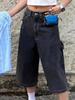Y2k винтажные мешковатые уличные джинсы женские Harajuku большие классные шорты для девочек новые летние высокие уличные повседневные модные джинсовые брюки