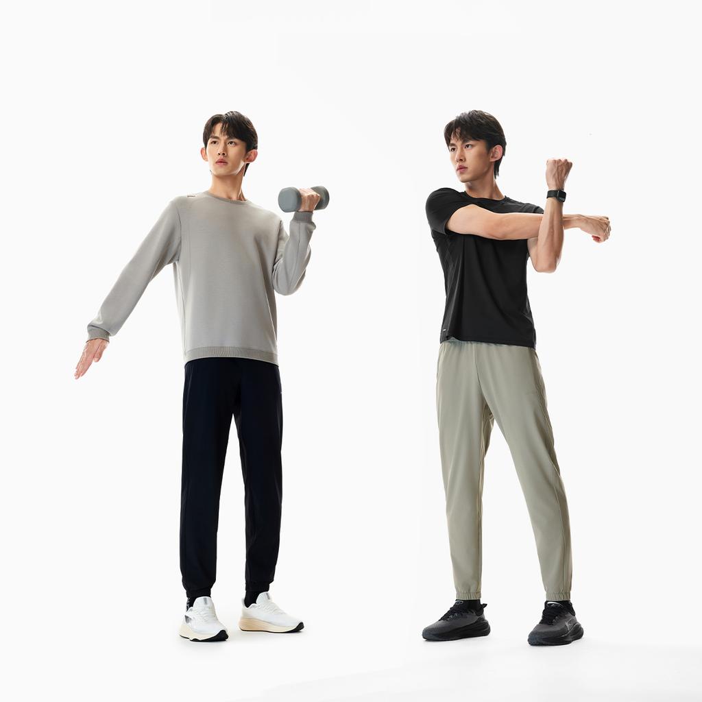 Li Ning Повседневные брюки серии Fitness для мужчин AYKW295-1