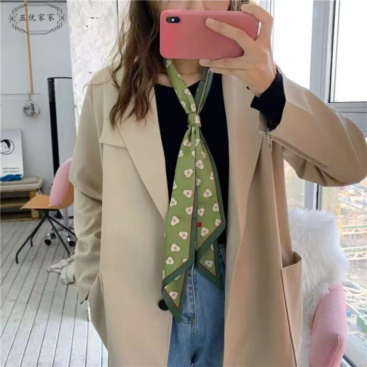 Длинный шейный платок, узкие ленты для волос, шарф, женские модные повязки на голову, шейные платки, напечатанная повязка на голову, симпатичные женские шарфы-сумки 14x145 см