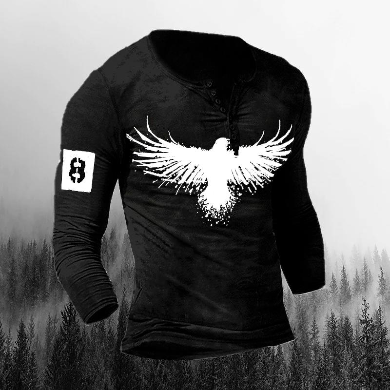 Мужская новая повседневная футболка с длинным рукавом на пуговицах из 100% полиэстера, быстросохнущая футболка