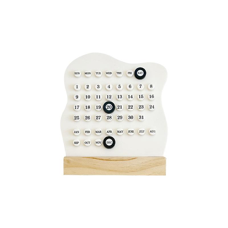 Вечный календарь Ручной работы DIY Кольцо Настольный календарь Настольное украшение Высокая ценность Акриловый календарь Маленькое украшение Фотоаксессуар