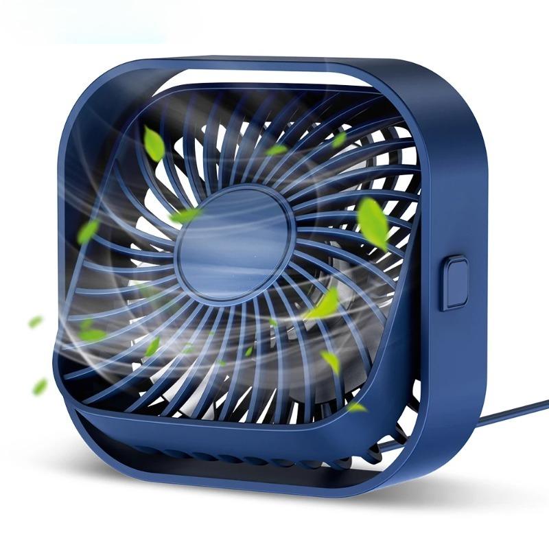Desktop Mini Fan with Multi-angle Adjustment Office and Dormitory Desktop Ultra-quiet 3-speed High Wind Force 360°Rotatable Fans