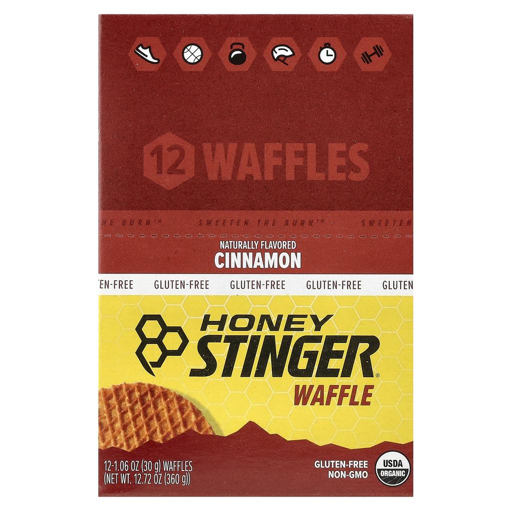 Energy Waffles, Cinnamon Flavor, 12 Waffles, 30G (1.06Oz) Each