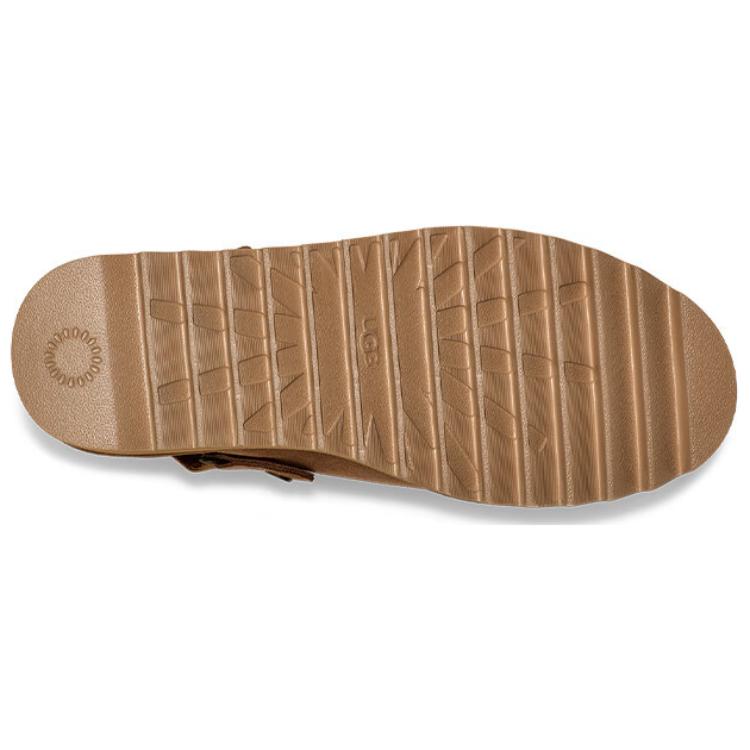 UGG Удобные двусторонние мюли с флисовой подкладкой, закрытый носок, женские, цвет каштановый 1166734-CHE