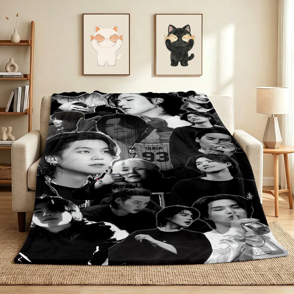 Music Icon Flannel Blanket Throw Blanket Soft Warm Sofa Bed Camping home Decor Unique Christmas Gift C9261708