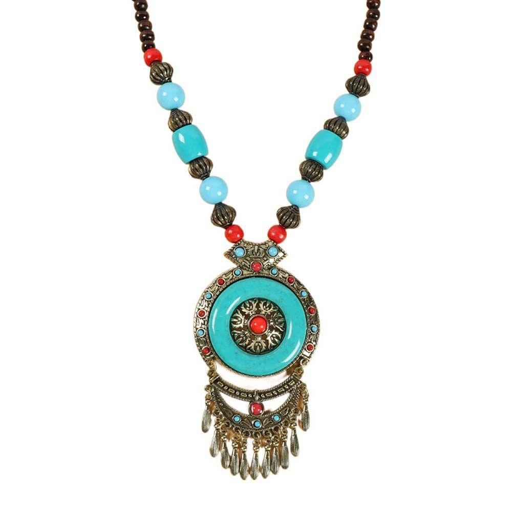 Necklace Tibetan Jewelry Forehead Pendant Ethnic Tassel Necklace Ethnic Head Chain Bohemia Tiara