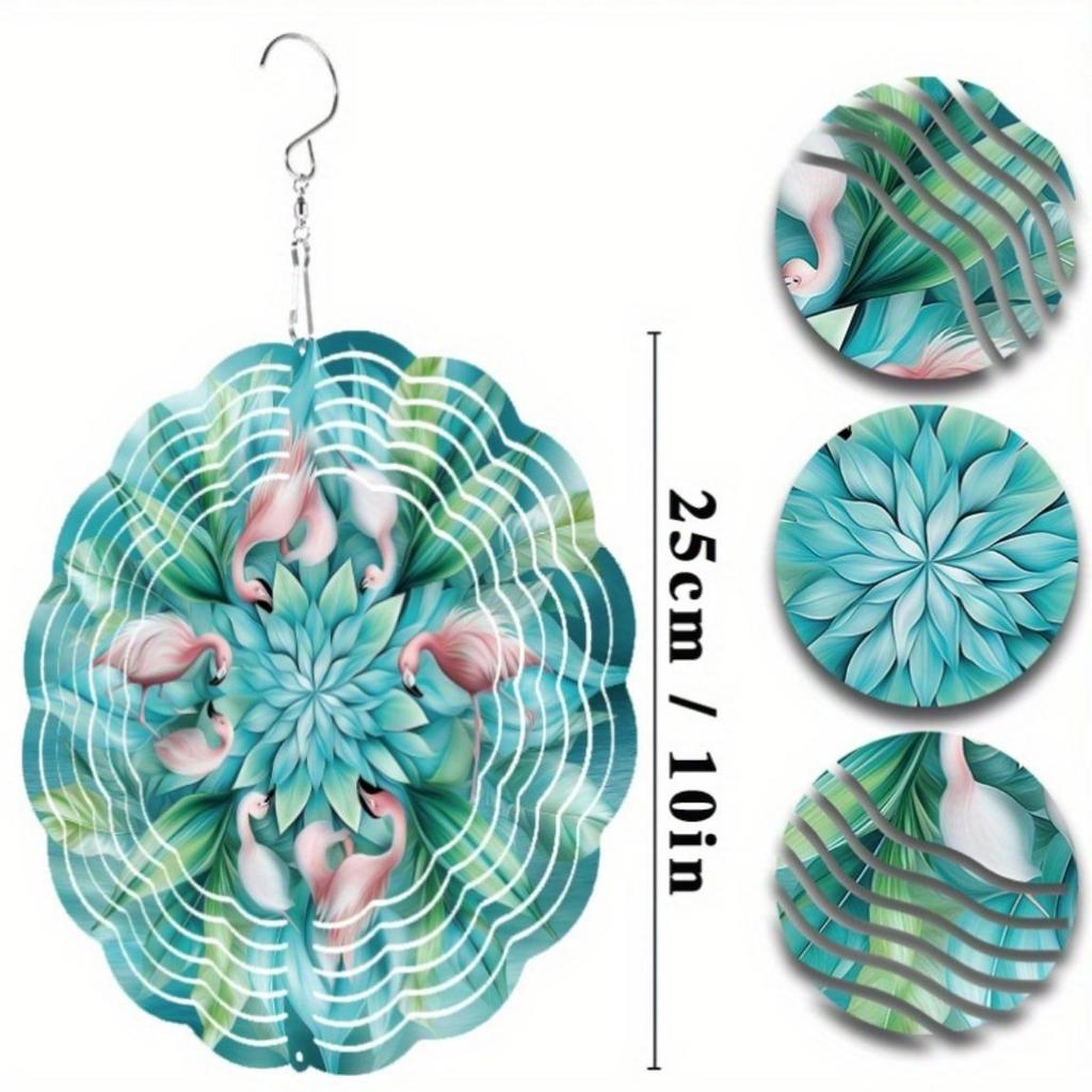 10 Inch Hanging Wind Spinner Outdoor Garden Decor for Spring Summer 360 Rotating Hook Creative Gift Idea for Friends and Family
