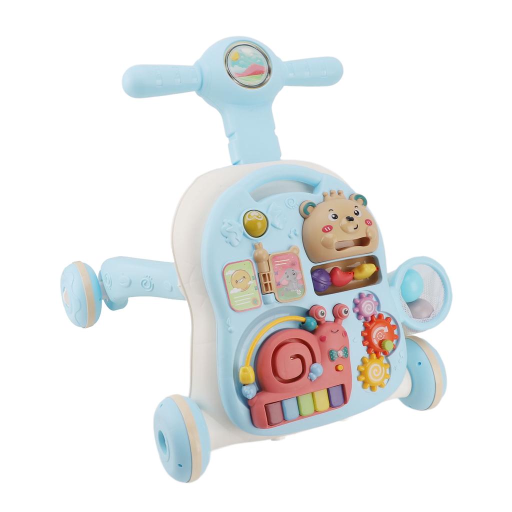 Baby Learning Walker Fine Motor Activities Fun Musical Table O Leg Anti Overturn Height Adjustable