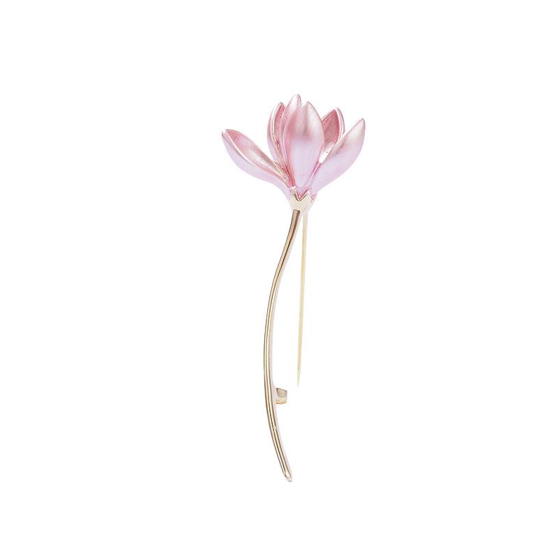 "Vintage Lotus Flower Brooch for Women - Elegant Water Lily Pin for Sweaters and Cardigans (Autumn/Winter)"