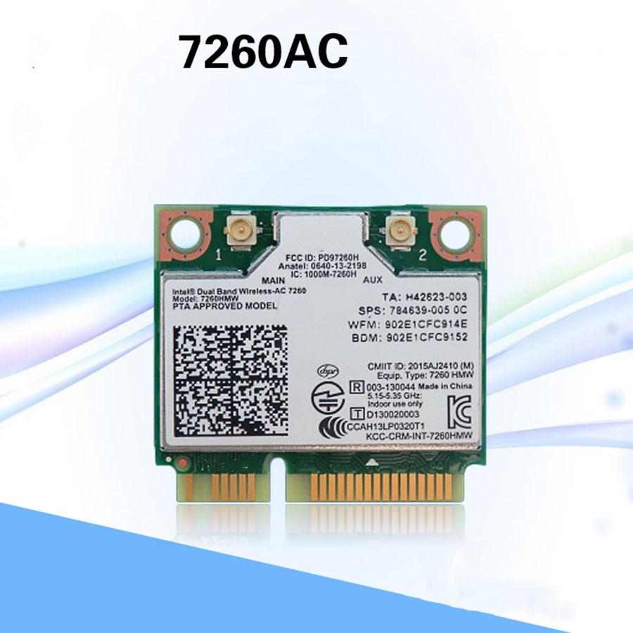 Bluetooth 4.0 Двухдиапазонная 7260HMW 7260AC Беспроводная Mini PCI-E Wi-Fi сетевая карта