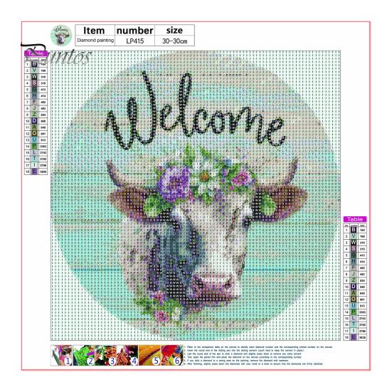 1 комплект, комплект для рисования животных из искусственного алмаза, красочный цветок, узор коровы, сделай сам, стразы, вышивка крестиком, рисунок, украшение для дома, искусство из искусственного алмаза