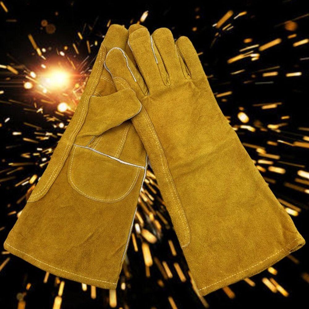 Теплоизоляционные кожаные рабочие перчатки Защитные перчатки для охраны труда Прочные перчатки для сварщиков