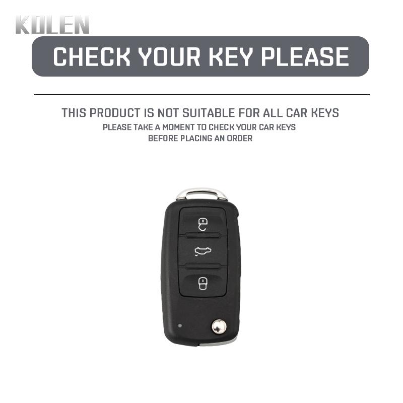 Кожаный чехол-оболочка для автомобильного ключа Volkswagen Vw Polo Golf Passat Tiguan Beetle Caddy T5 Up Eos Skoda Octavia Seat Leon Altea