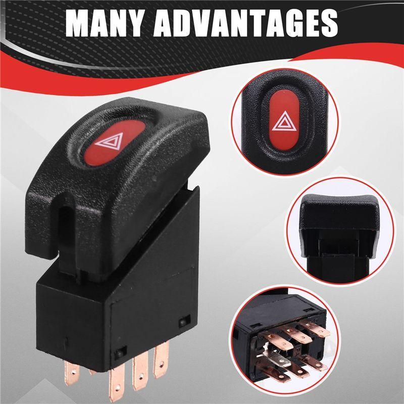 AEA7-Car Hazard Light Switch 6240140 For Opel Corsa 1993-2002 Hazard Warning Switch Car Accessories