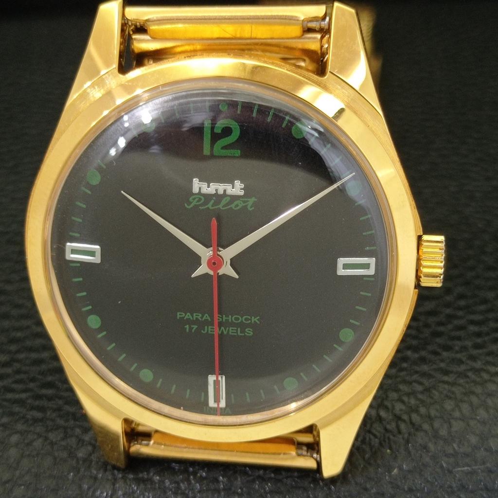 HMT PILOT ВИНТАЖНЫЕ МУЖСКИЕ НАРУЧНЫЕ ЧАСЫ С РУЧНЫМ ЗАВОДОМ И ИНДИЙСКИМ ЦИФЕРБЛАТОМ ЧЕРНОГО ЦВЕТА a702078-5