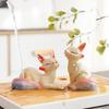 Tea Pet Color Changing Fox Resin Handcrafted Lucky Feng Shui Decoration with Hot Water Good Luck Symbol Teatable Teahouse Ornament