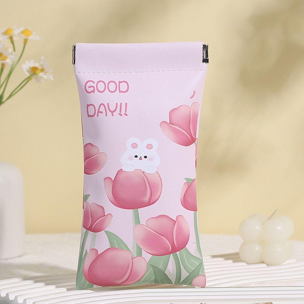 Oil Painting Eyewear Storage Bag PU Leather Glasses Box Aesthetic Sun Glasses Case Girl