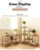Multi-layer Solid Wood Succulent Flower Stand for Indoor Balcony or Living Room
