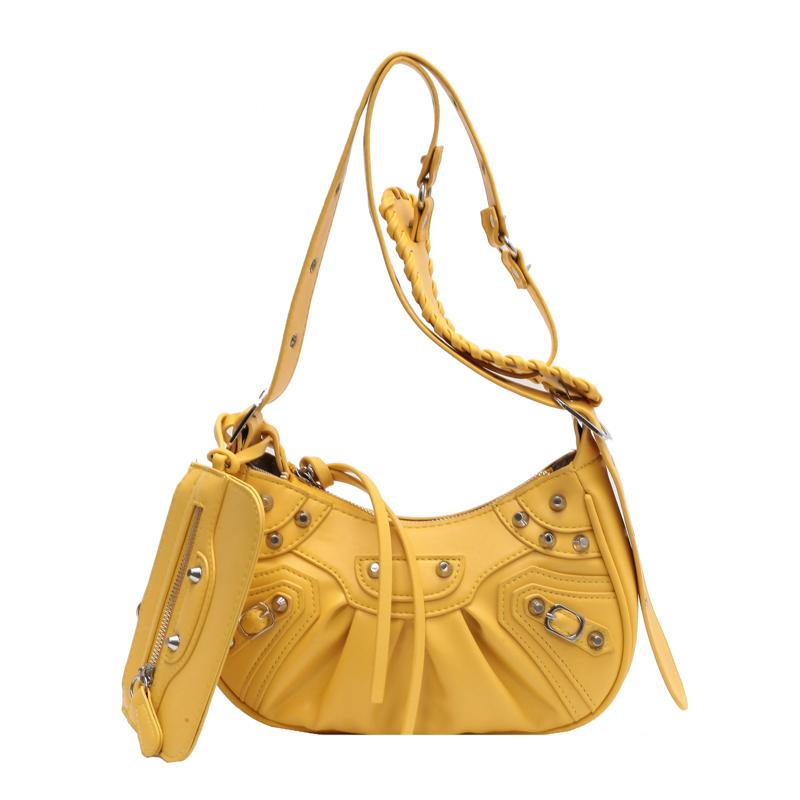 Women Fashion Shoulder Bag Tote Ladies Stylish Top Handle Handbag Pu Leather Shopping Travel Crossbody Purse Gothic