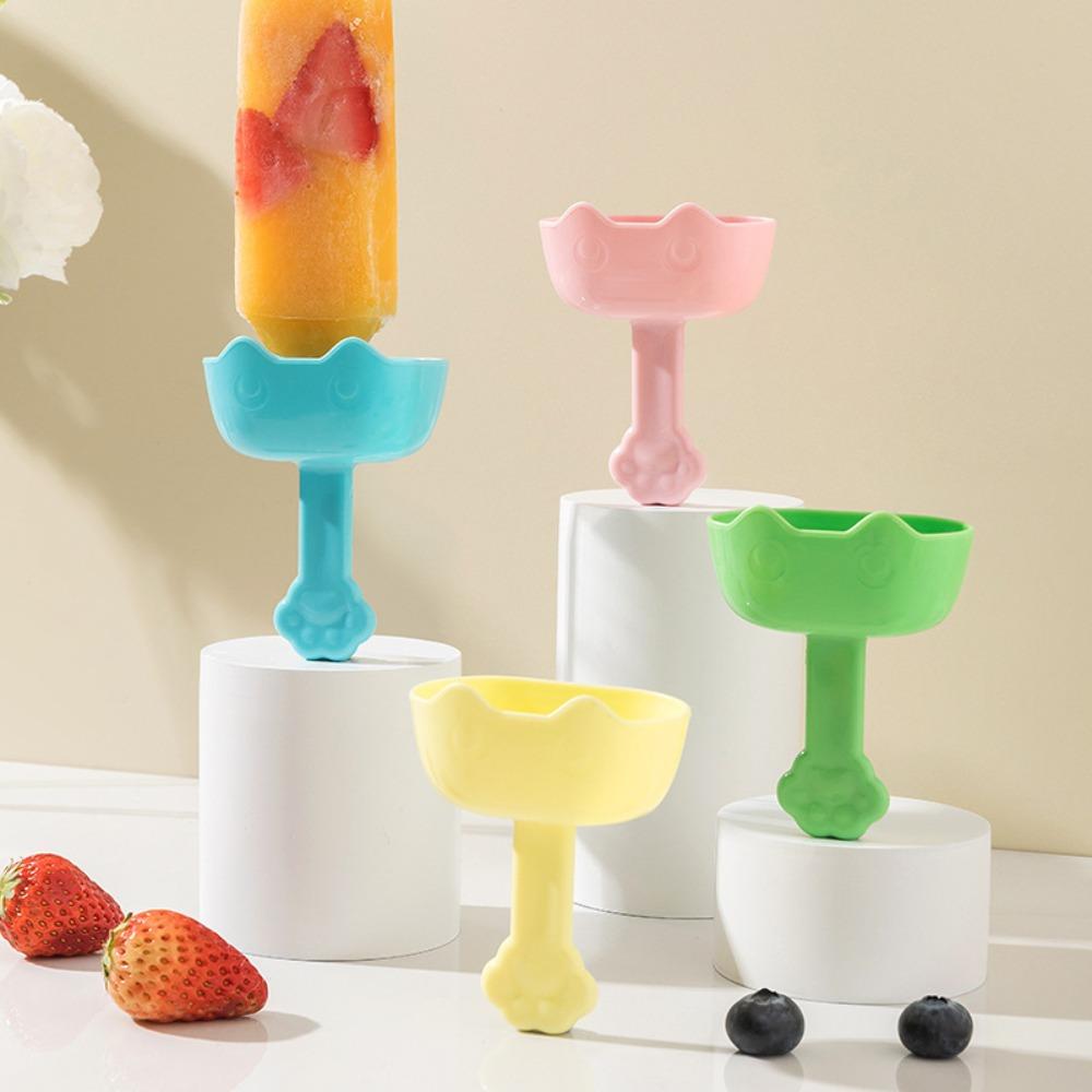 Drip Free Drip-Proof Popsicle Holder Anti-drip Tray Lightweight Ice Cream Bracket Cartoon Free Frozen Treats Rack Summer