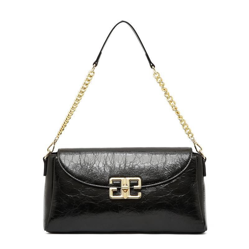 2024 Роскошная сумка через плечо и вощеная коровья кожа - классическая осенне-зимняя женская кожаная сумка-тоут