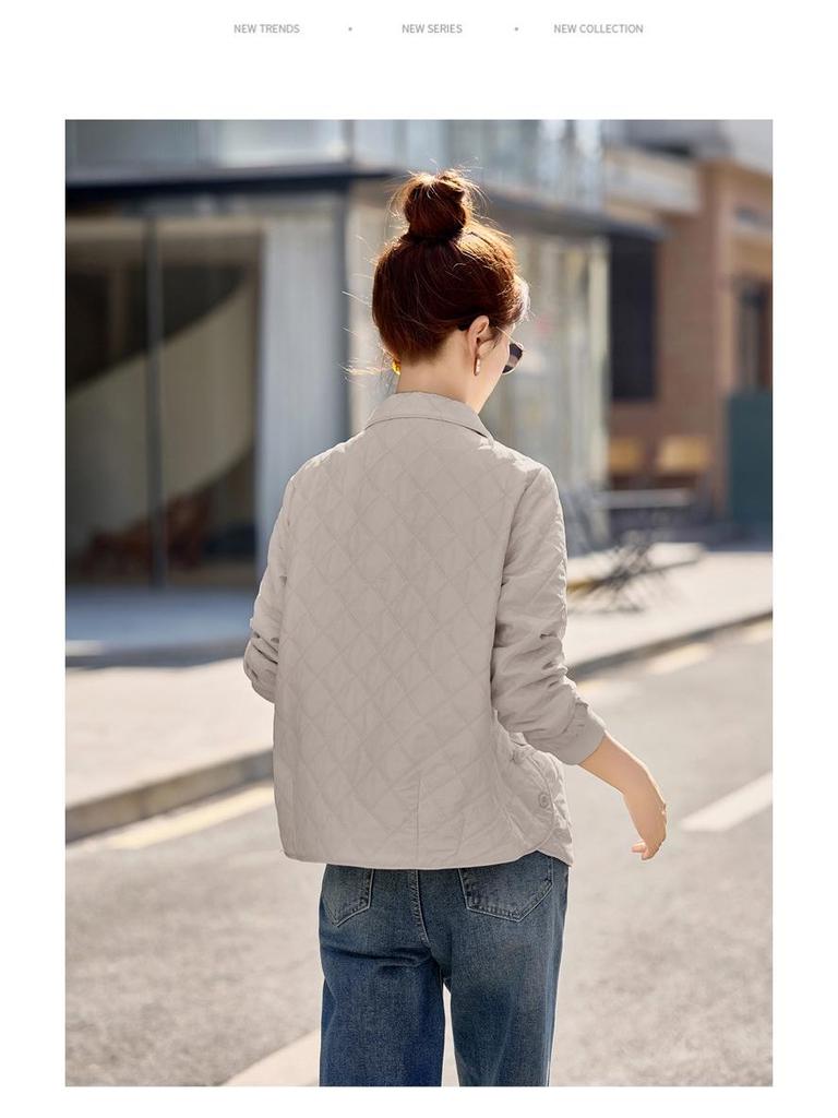 Spring 2025 Women's Lightweight Short Jacket - Stylish, Age-Reducing Solid Color for Middle-Aged Mothers