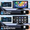 AHD 10.36'' Wireless Carplay Android Auto 4CH Touch Screen Dash Cam Monitor with 1080 Front Rear Camera For Truck Trailer Bus RV