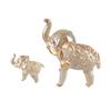 Modern Crystal Elephant Statue Cute Desktop Crystal Ornaments Baby Elephant Ornaments  Home