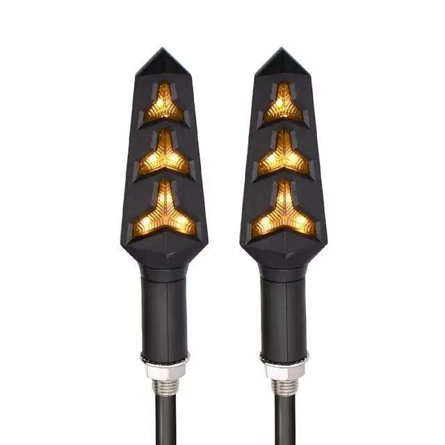 DC 12V Мотоциклетный Модный Поворотник Формы Рыбьей Кости Y, Универсальный Сигнализатор