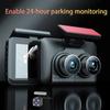 3 Cameras Dash Cam 4in Clear Car Rearview Mirror Car Video Recording Camcorder Wide Angle Car