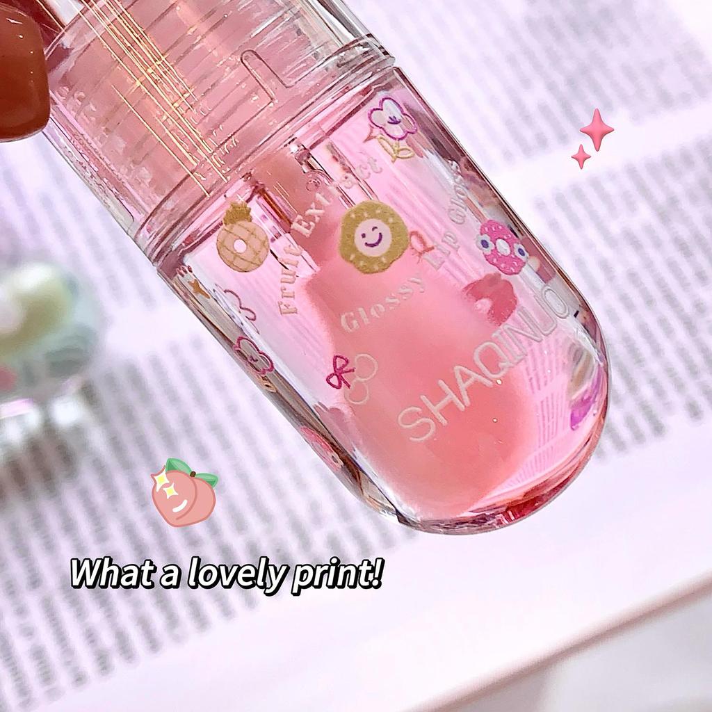 SHAQINUO Увлажняющее масло для губ Уход за губами против трещин Бальзам для губ с фруктовым вкусом Питательные губы Блеск для губ