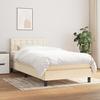 3140334 vidaXL Divan Bed with Mattress Cream 80x200 Cm Fabric