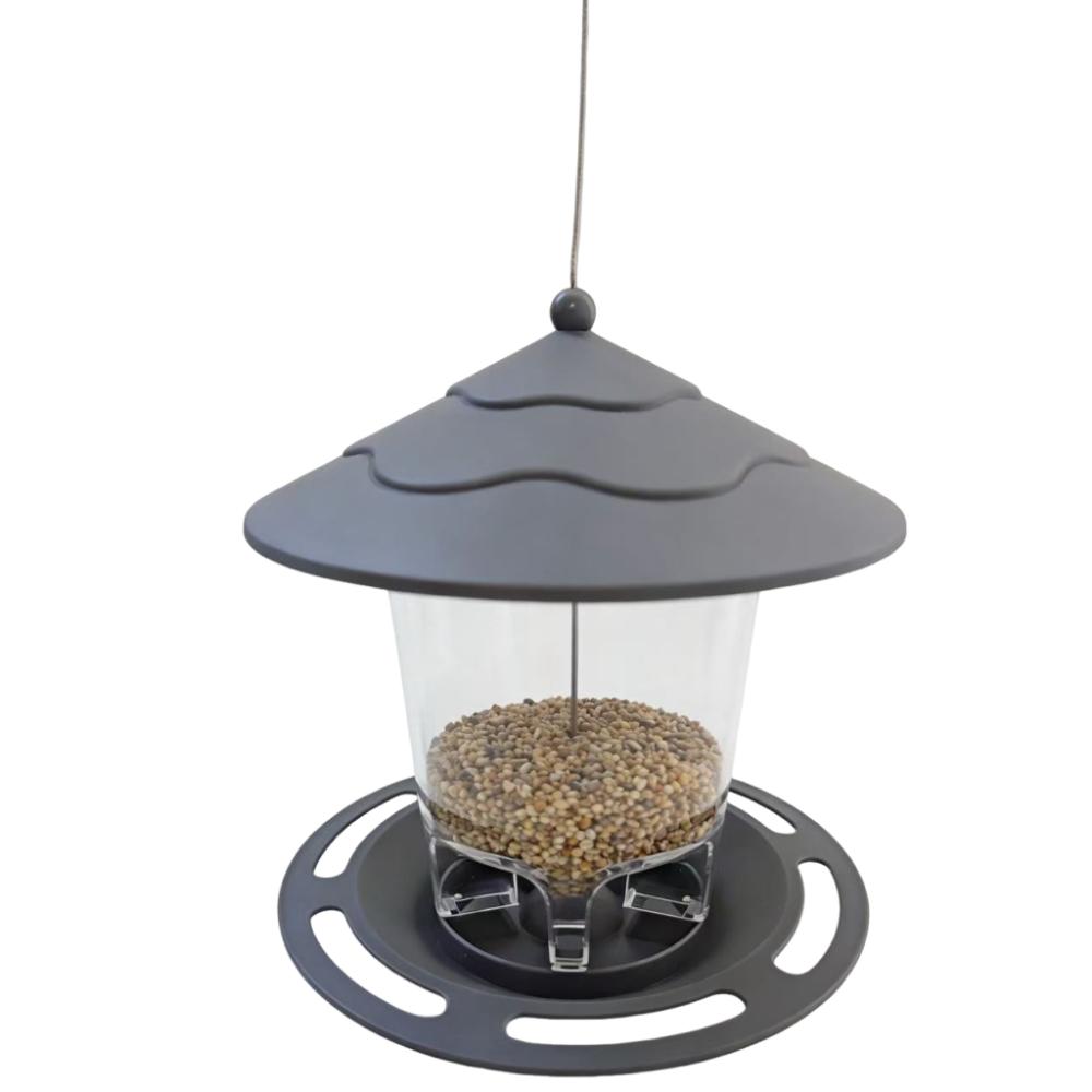 Gazebo Style Bird Feeding Station Large Capacity Hummingbird Feeder Bird Food Container Outdoor
