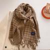 100 Color Autumn Winter Classic Plaid Scarf Women Cashmere Tassels Scarves Thickened Warm Shawl Windproof Pashmina Neckerchief