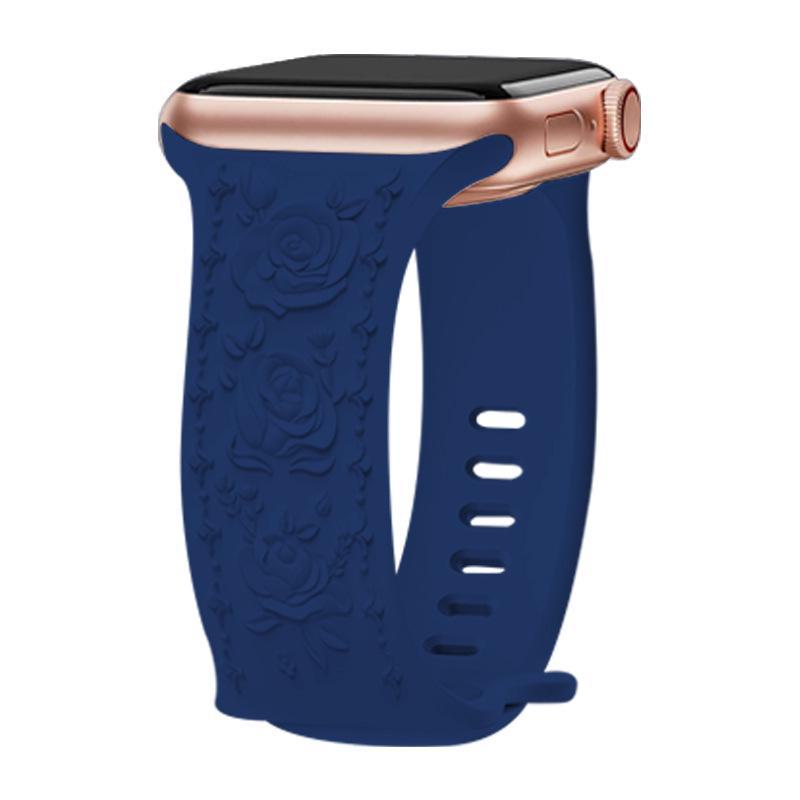 Спортивный ремешок с тиснением Big Rose для Apple Watch (Серии 1-9)